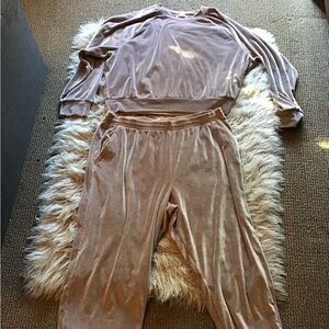 Victoria's Secret Ribbed Outfit in Taupe